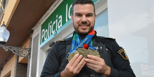 Un policia local de Picanya aconsegueix 5 medalles d'or als Jocs Europeus de Policies i Bombers