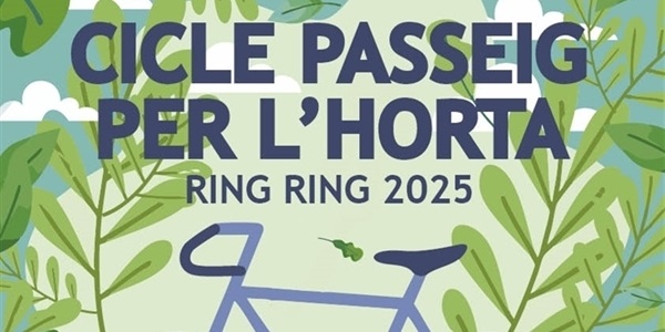Este diumenge 21 anima't a pedalejar per l'horta